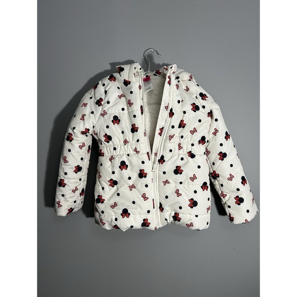 Disney Other - Disney Minnie Mouse  Winter Jacket Size 6 With Ears On Hood